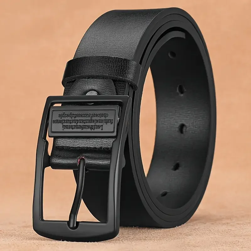 Leather Men's Belt Fashion Metal Alloy Pin Buckle Adult Luxury Brand Jeans Business Casual Waist Male Strap Brand