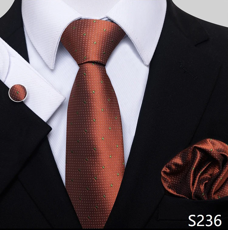 Fashion Brand Hot Sale Blue Plaid 8 cm Tie Pocket Squares Cufflink Set Necktie Men Wedding Accessories Fit Formal Party