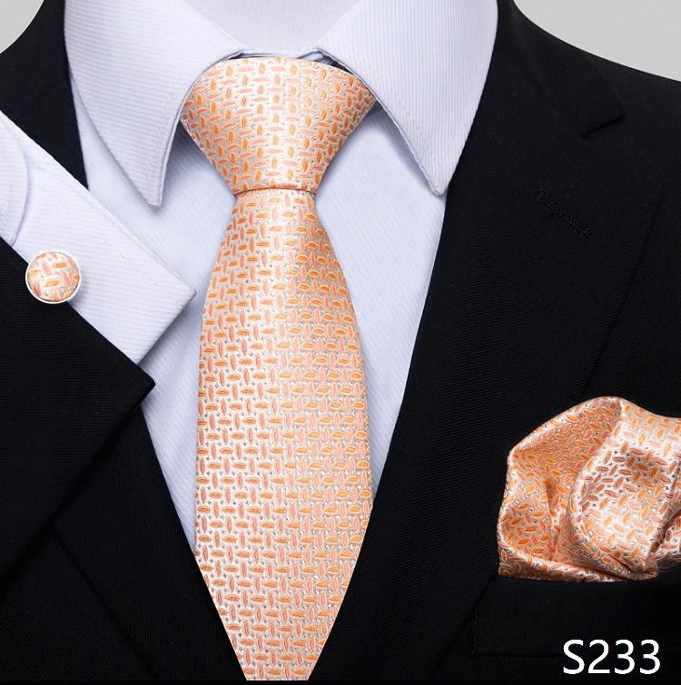 Fashion Brand Hot Sale Blue Plaid 8 cm Tie Pocket Squares Cufflink Set Necktie Men Wedding Accessories Fit Formal Party