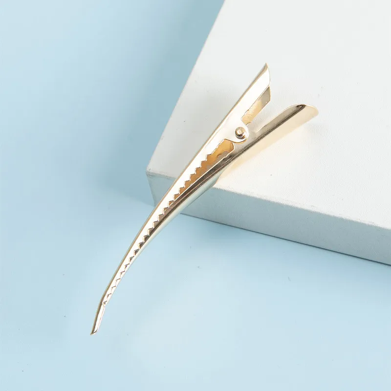 1PC Simple and New Style Eagle-beak-shaped Brushed Metal Hair Clip, Duckbill Clip, Single-bar Clip, Bangs Clip, Hair Ornament