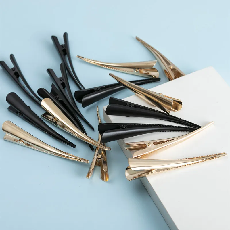 1PC Simple and New Style Eagle-beak-shaped Brushed Metal Hair Clip, Duckbill Clip, Single-bar Clip, Bangs Clip, Hair Ornament