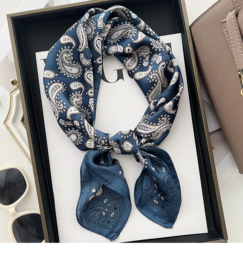 Head Scarf For Women Luxury Square Scarf Bandanna Spring/Summer Headband Hair Scarf Soft Stain Neckerchief For Dress Up You Look