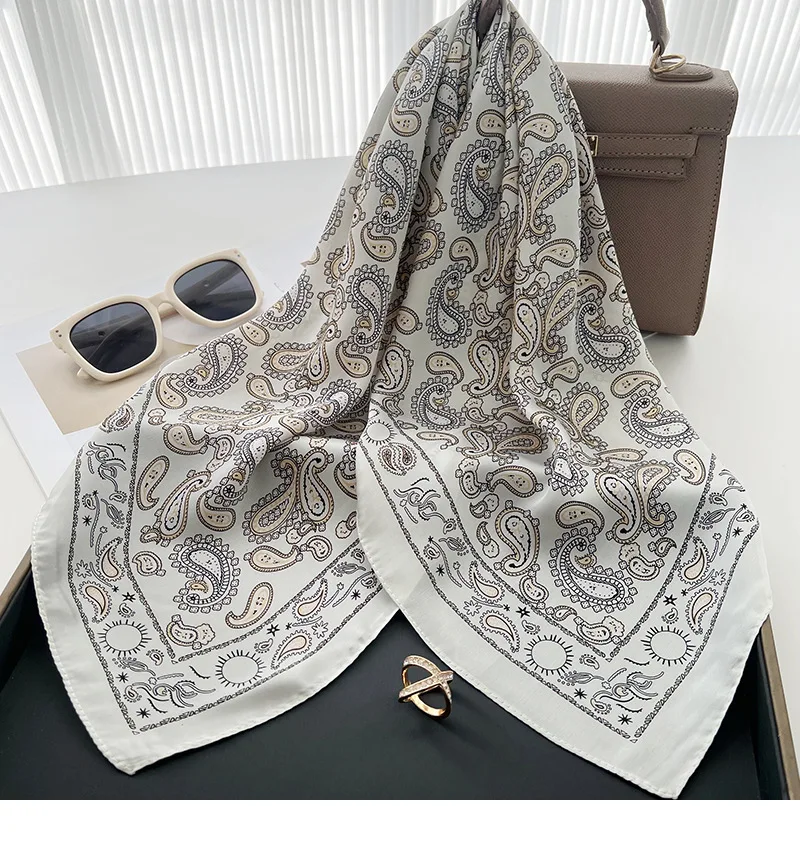 Head Scarf For Women Luxury Square Scarf Bandanna Spring/Summer Headband Hair Scarf Soft Stain Neckerchief For Dress Up You Look