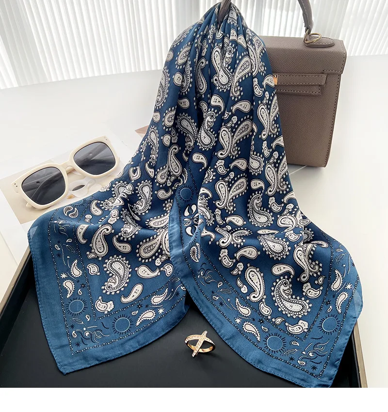 Head Scarf For Women Luxury Square Scarf Bandanna Spring/Summer Headband Hair Scarf Soft Stain Neckerchief For Dress Up You Look