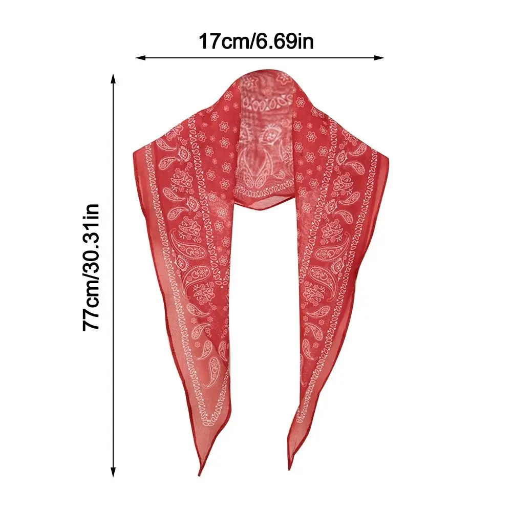 New Fashion Cashew Nut Silk Scarf Thin Bib Sunscreen Neckerchief Decoration High End Neck Clavicle Protection Spring Autumn