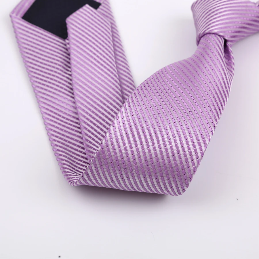 Luxury 8CM Mens Necktie Purple Color Stripes Floral Plaid Solid Dot Ties For Man Groom Neck Tie For Business Wedding Party