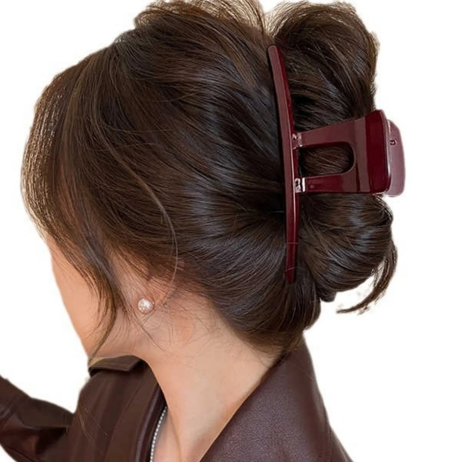 1PC Ancora Red Grab Clip Premium Sense New Clip Headdress Hair Clip Female Back of Head Large Shark Clip Hair Accessories