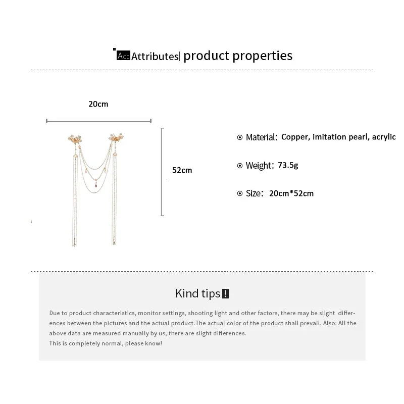 New Chinese Style Rhinestones Flower Hair Clips Imitation Pearl Long Tassel Hairpins Original Duckbill Clip Hanfu Accessories