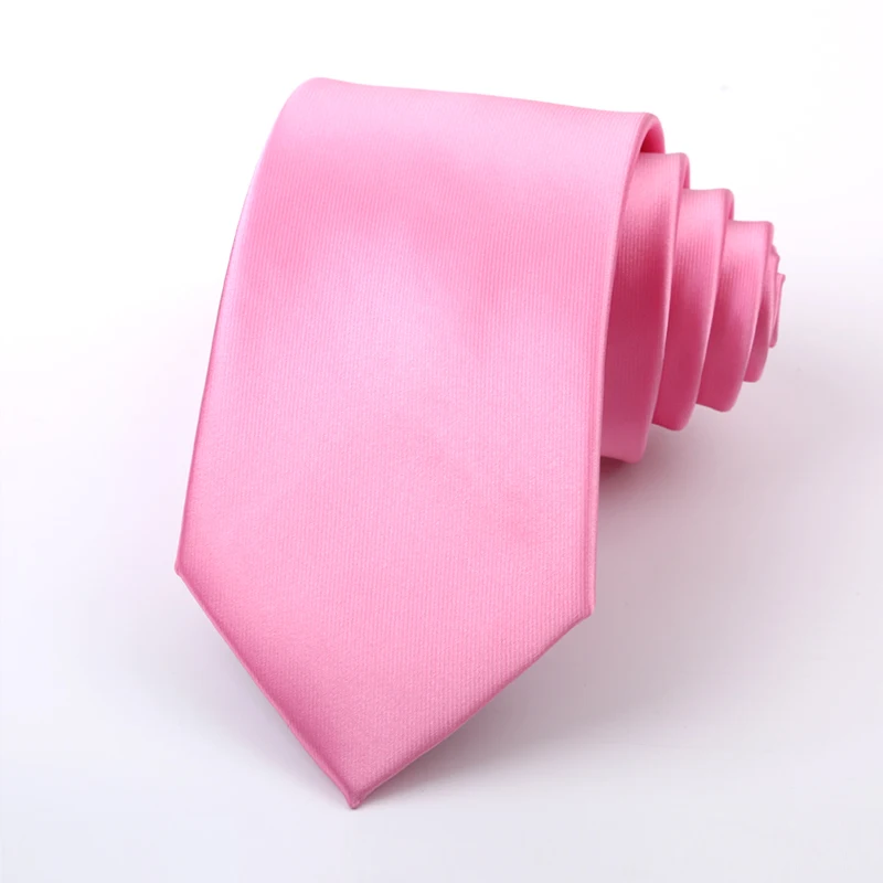 50 Colors Luxury 8CM Mens Necktie Pink Color Stripes Floral Plaid Solid Ties For Man Groom Neck Tie For Business Wedding Party