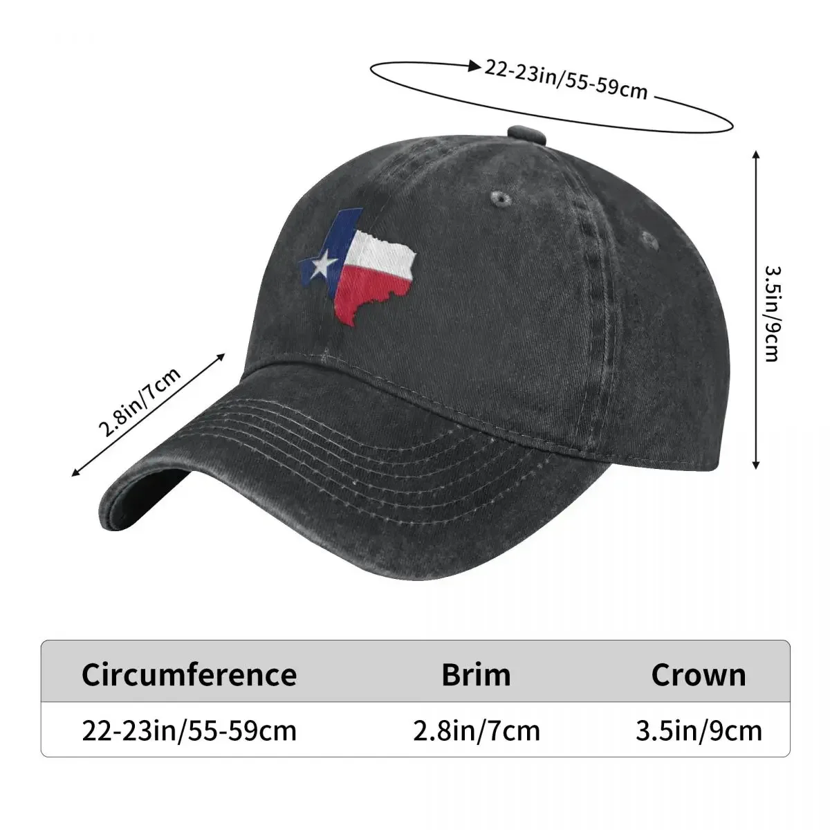3D Texas State map Baseball Cap Christmas Hats Luxury Brand Snapback Cap Men'S Hat Women'S