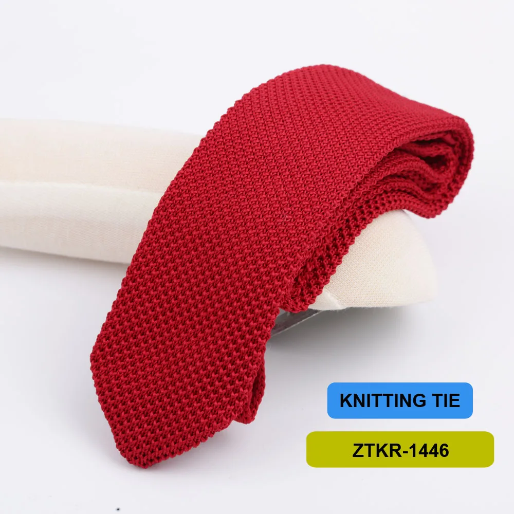 7cm Knitted Ties For Men Slim Fashion Neckties Striped Solid Plain Black Red Knit Tie Men Wedding Daily Casual Neck Cravatas