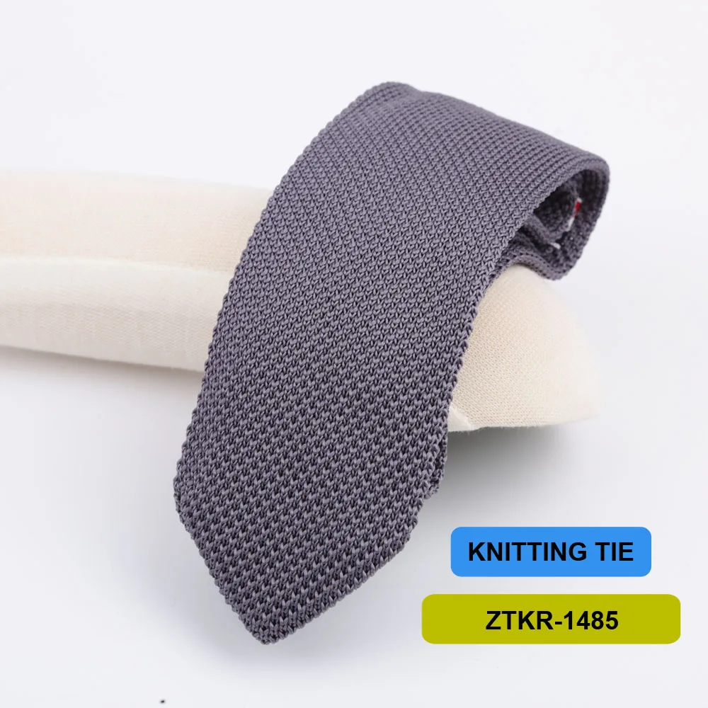 7cm Knitted Ties For Men Slim Fashion Neckties Striped Solid Plain Black Red Knit Tie Men Wedding Daily Casual Neck Cravatas