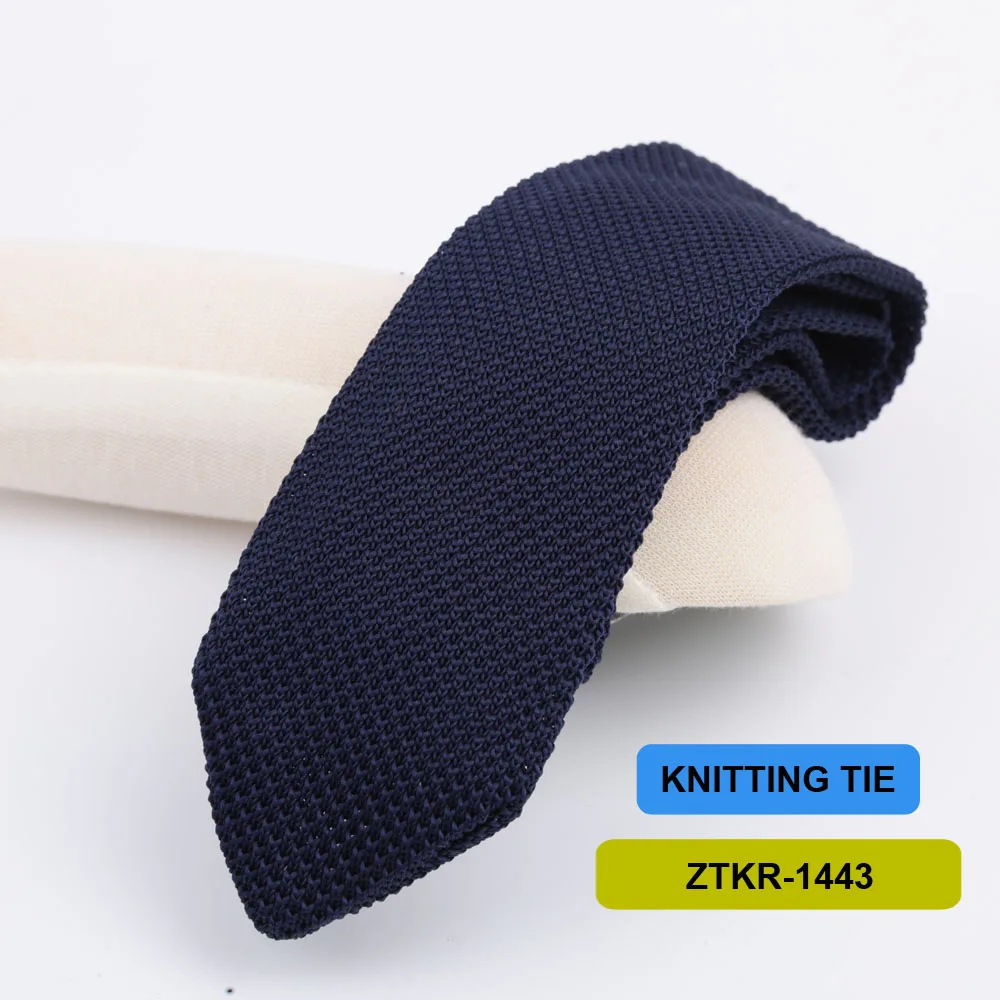 7cm Knitted Ties For Men Slim Fashion Neckties Striped Solid Plain Black Red Knit Tie Men Wedding Daily Casual Neck Cravatas