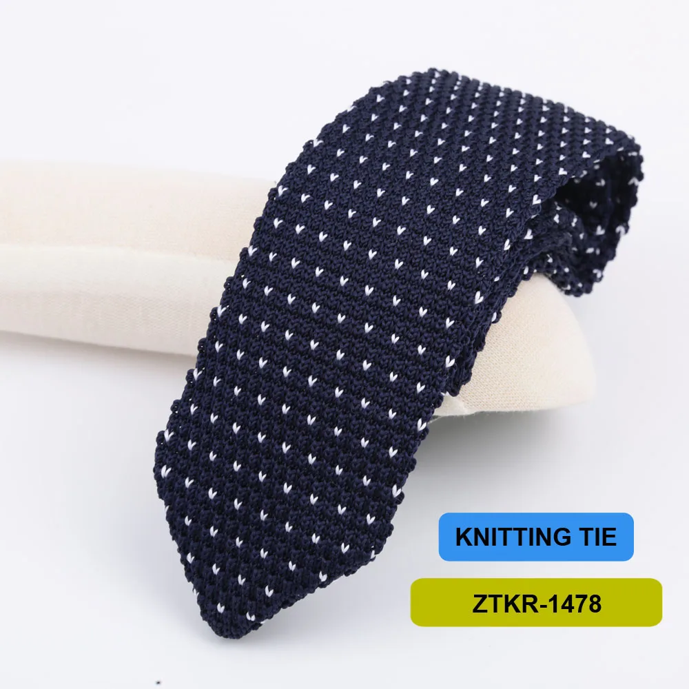 7cm Knitted Ties For Men Slim Fashion Neckties Striped Solid Plain Black Red Knit Tie Men Wedding Daily Casual Neck Cravatas