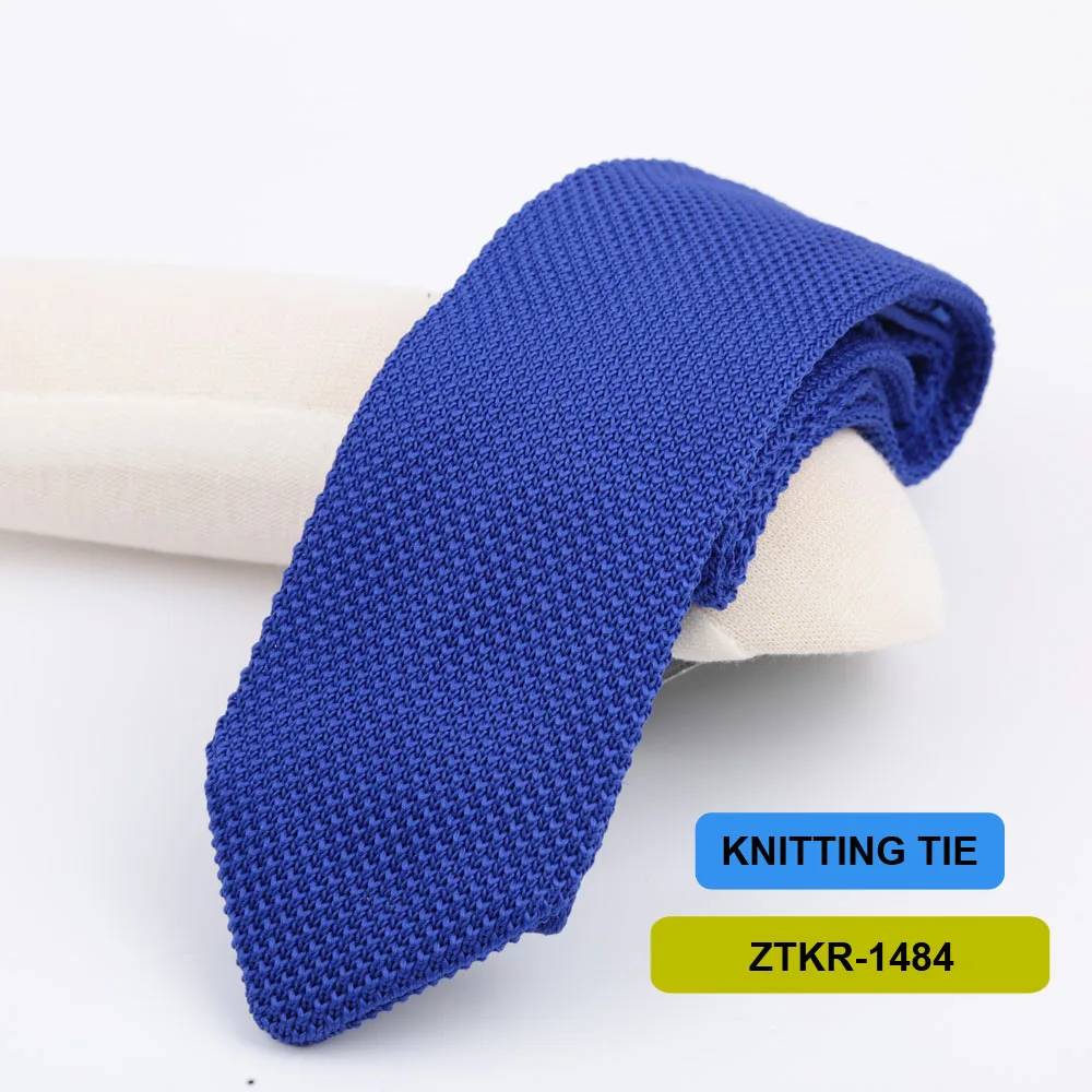 7cm Knitted Ties For Men Slim Fashion Neckties Striped Solid Plain Black Red Knit Tie Men Wedding Daily Casual Neck Cravatas