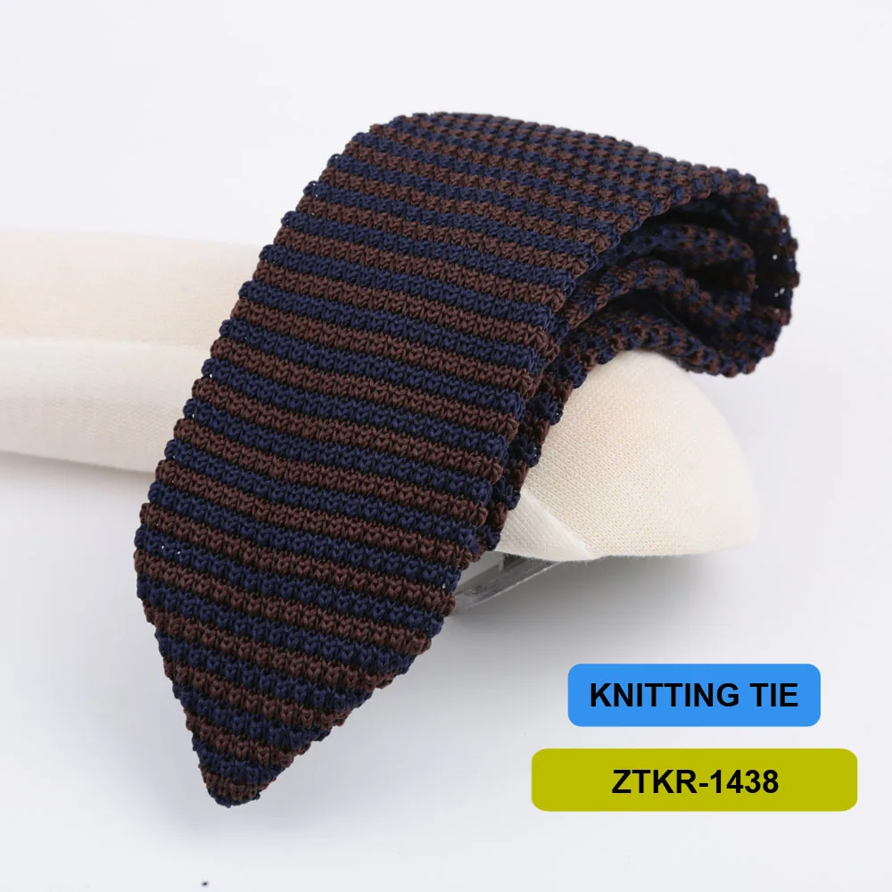 7cm Knitted Ties For Men Slim Fashion Neckties Striped Solid Plain Black Red Knit Tie Men Wedding Daily Casual Neck Cravatas
