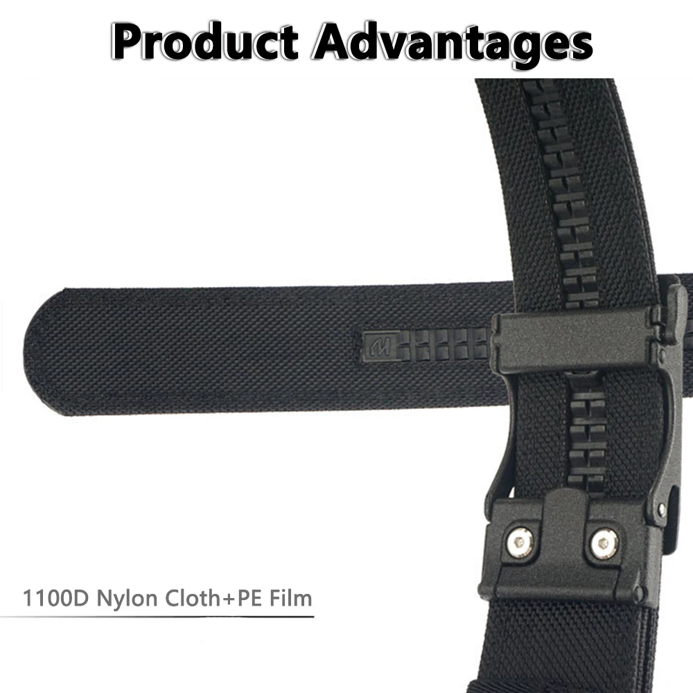 TUSHI New Military Belt for Men Sturdy Nylon Metal Automatic Buckle Police Duty Belt Tactical Outdoor Girdle IPSC Accessories