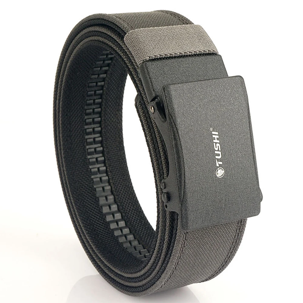 TUSHI New Military Belt for Men Sturdy Nylon Metal Automatic Buckle Police Duty Belt Tactical Outdoor Girdle IPSC Accessories
