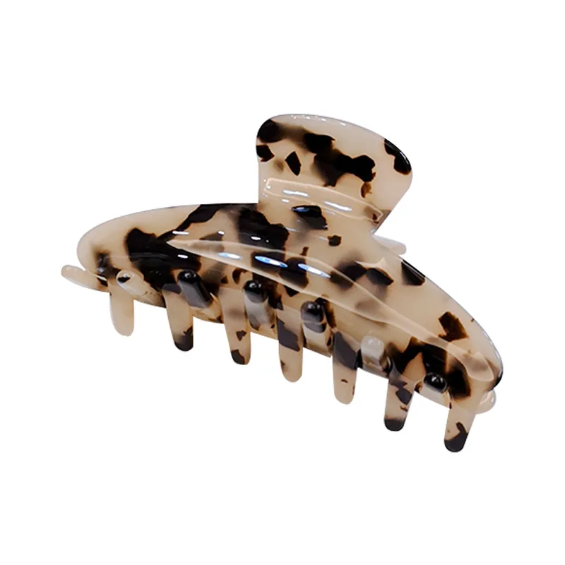 Vintage Acetate Leopard Print Acrylic Hairpins Hair Clip Crab Hair Claws For Women Girl Hair Accessories Headdress Party Gifts