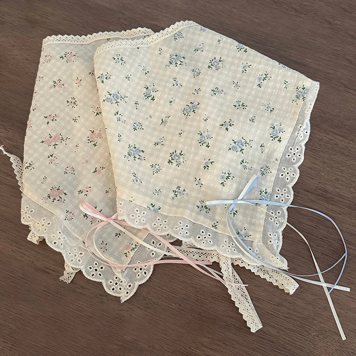 Summer Fresh Lace Hair Band, Silk Scarf, Hair Accessory, Retro Country Style Headwear, Bohemian Style, Travel to the Seaside
