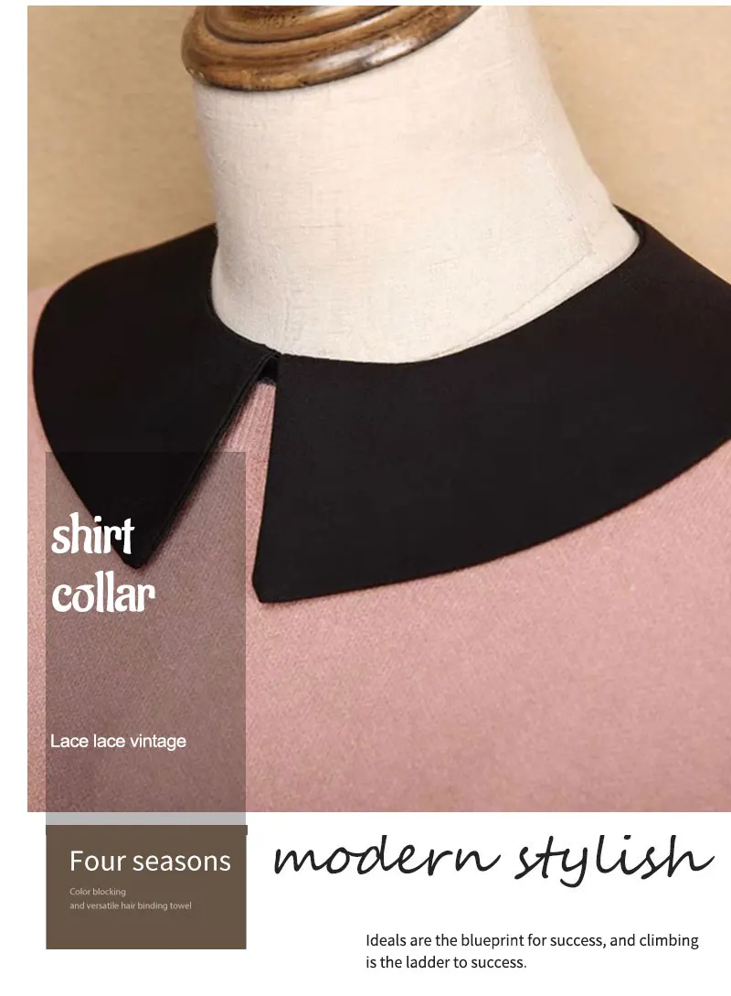 1/2Pcs Lady's Fake Collar Half Shirt Blouse Detachable Dickey False Collar Cute Lapel Round Collar for Women