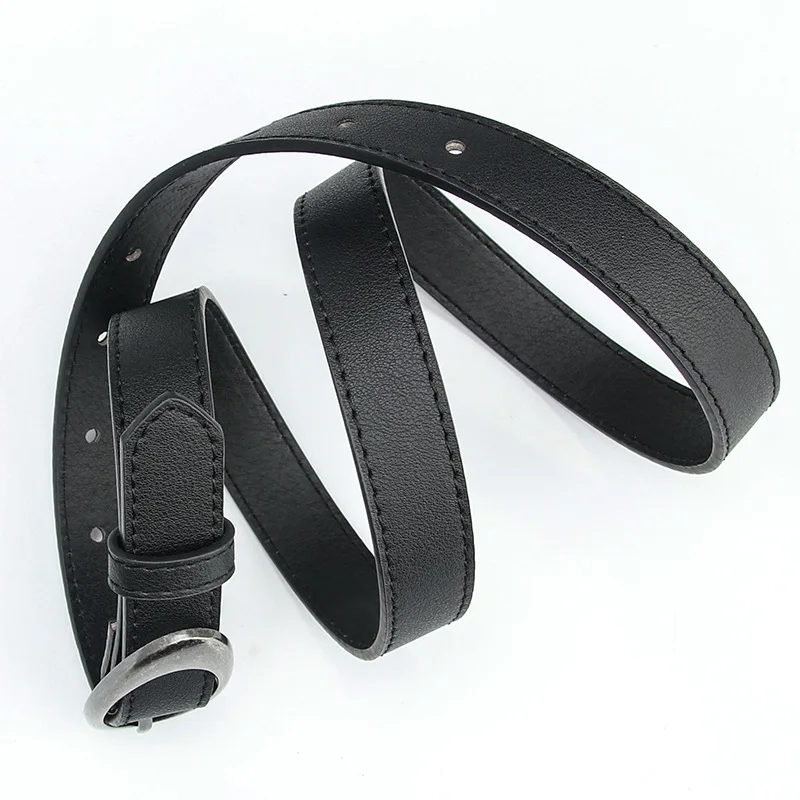 Vintage Women Fashion PU Leather Waist Belt Vintage Y2K Gothic Buckle Metal Strap Jeans Trouser Dress Waistband Fashion AB006