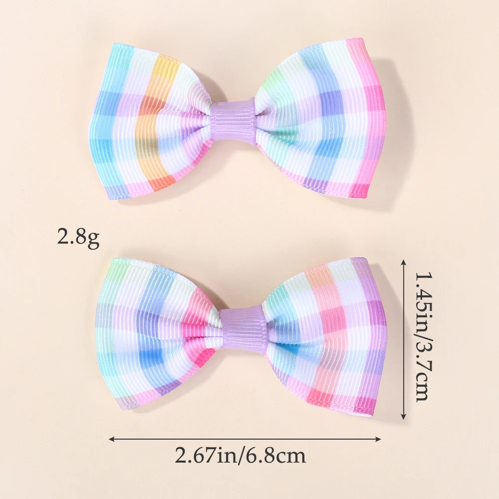 Random 60Pcs Cartoon Printing Hair Bows Hair Clip Baby Girls Hairbangs Hairgripes Fresh Rural Style Kids Headwear