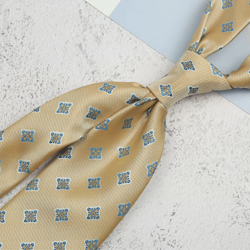 2025 New Arrival Brown Necktie Men Business Formal Striped Cartoon Neck Ties 8cm White Green Polka Dot Tie Tuxedo Wedding Cravat