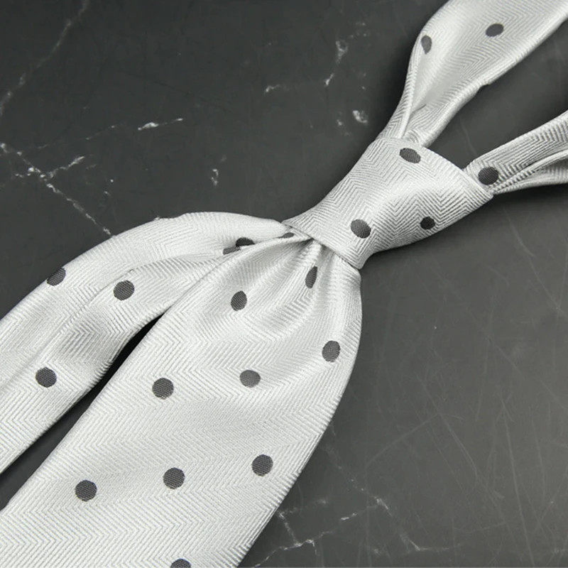 2025 New Arrival Brown Necktie Men Business Formal Striped Cartoon Neck Ties 8cm White Green Polka Dot Tie Tuxedo Wedding Cravat
