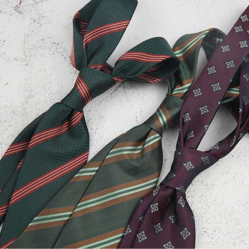 2025 New Arrival Brown Necktie Men Business Formal Striped Cartoon Neck Ties 8cm White Green Polka Dot Tie Tuxedo Wedding Cravat