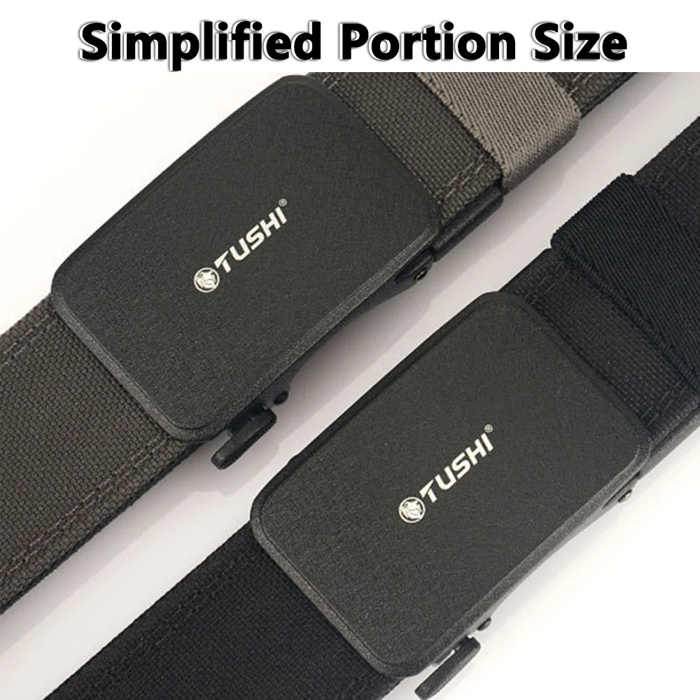 TUSHI New Hard Tactical Belt for Men Metal Automatic Buckle IPSC Gun Belt 1100D Nylon Military Belt Outdoor Sports Girdle Male