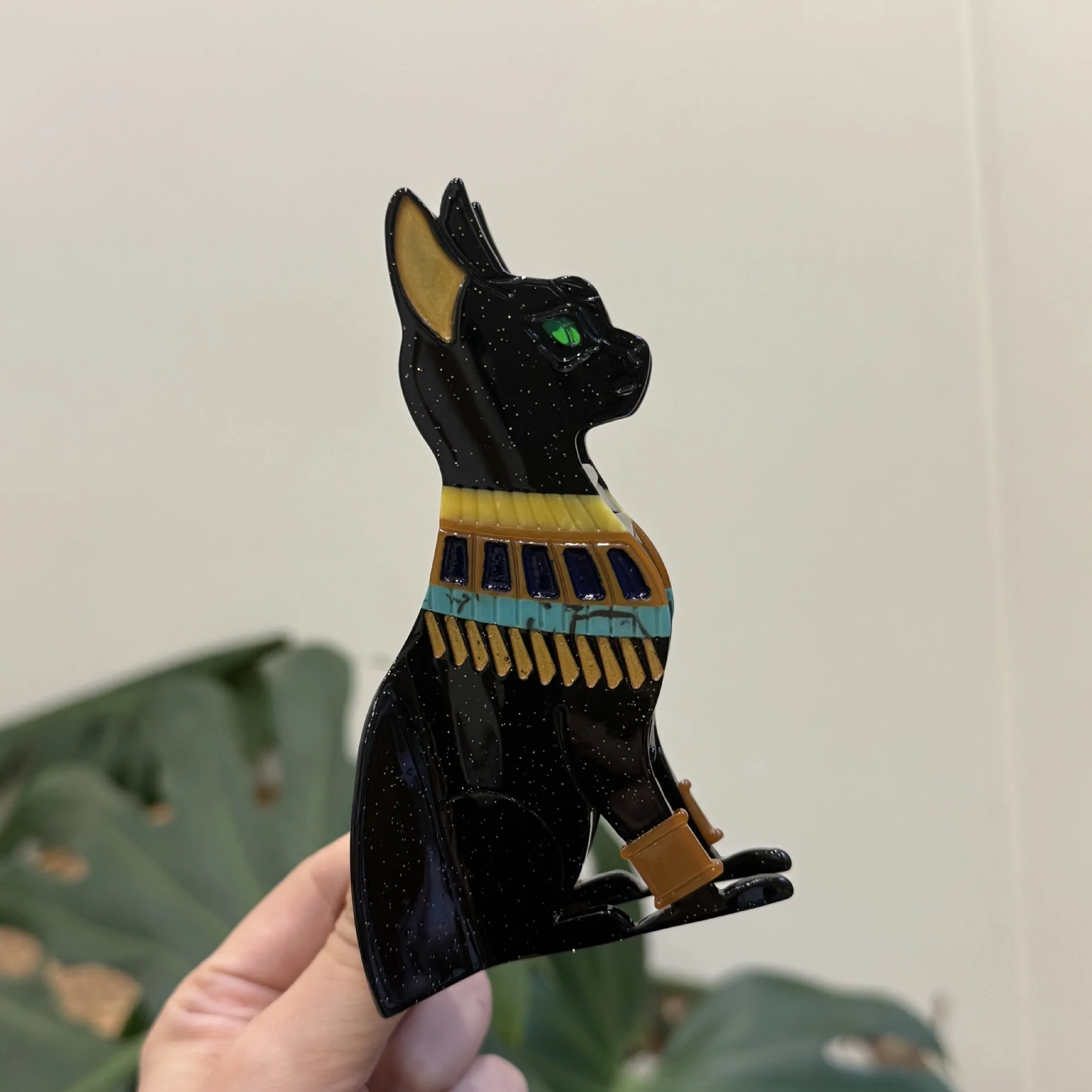 1pc New Personalized Egyptian Cat Acetic Acid Hair Puller, Cute European and American Cat Hair Clip and Accessories