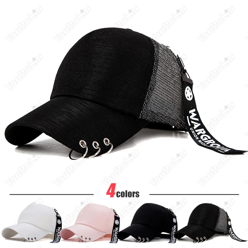 Classic Brim Design Metal Personalized Baseball Cap, Lightweight and Breathable Style! Four Colors To Choose From