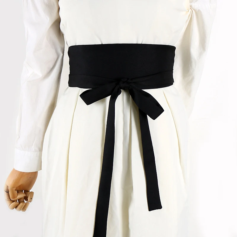 Chinese Traditional Embroidery Waistband Ethnic Style Hanfu Dress Decor Wide Waist Belt Lady Elegant Corset Tie Belt 2025