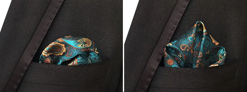 46 Colors Men's Handkerchief Floral Paisley Dot Hankies Hanky Business Pocket Square Chest Towel 25*25CM