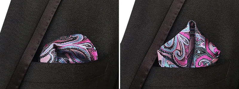 46 Colors Men's Handkerchief Floral Paisley Dot Hankies Hanky Business Pocket Square Chest Towel 25*25CM