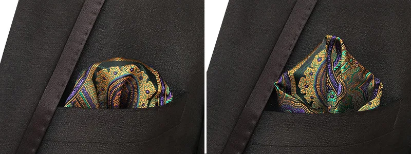46 Colors Men's Handkerchief Floral Paisley Dot Hankies Hanky Business Pocket Square Chest Towel 25*25CM