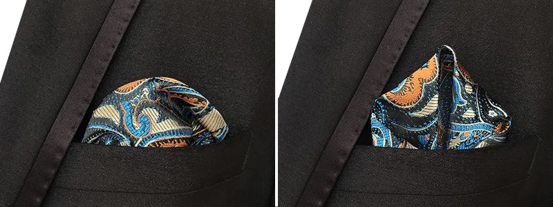 46 Colors Men's Handkerchief Floral Paisley Dot Hankies Hanky Business Pocket Square Chest Towel 25*25CM