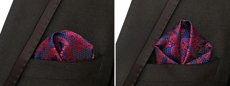 46 Colors Men's Handkerchief Floral Paisley Dot Hankies Hanky Business Pocket Square Chest Towel 25*25CM