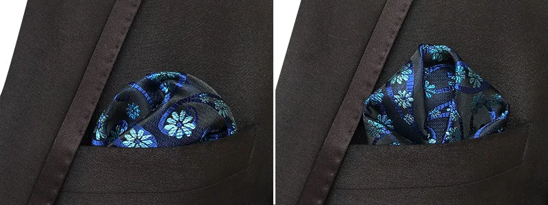 46 Colors Men's Handkerchief Floral Paisley Dot Hankies Hanky Business Pocket Square Chest Towel 25*25CM
