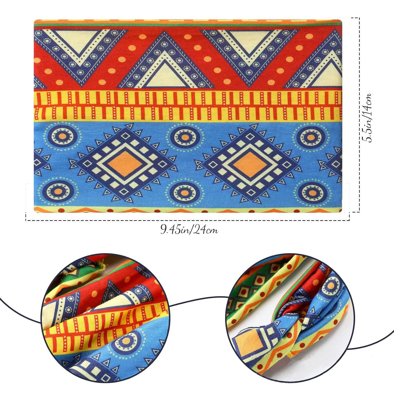 Widening High Strength Bohemian Yoga Sports Headband African Style Headband