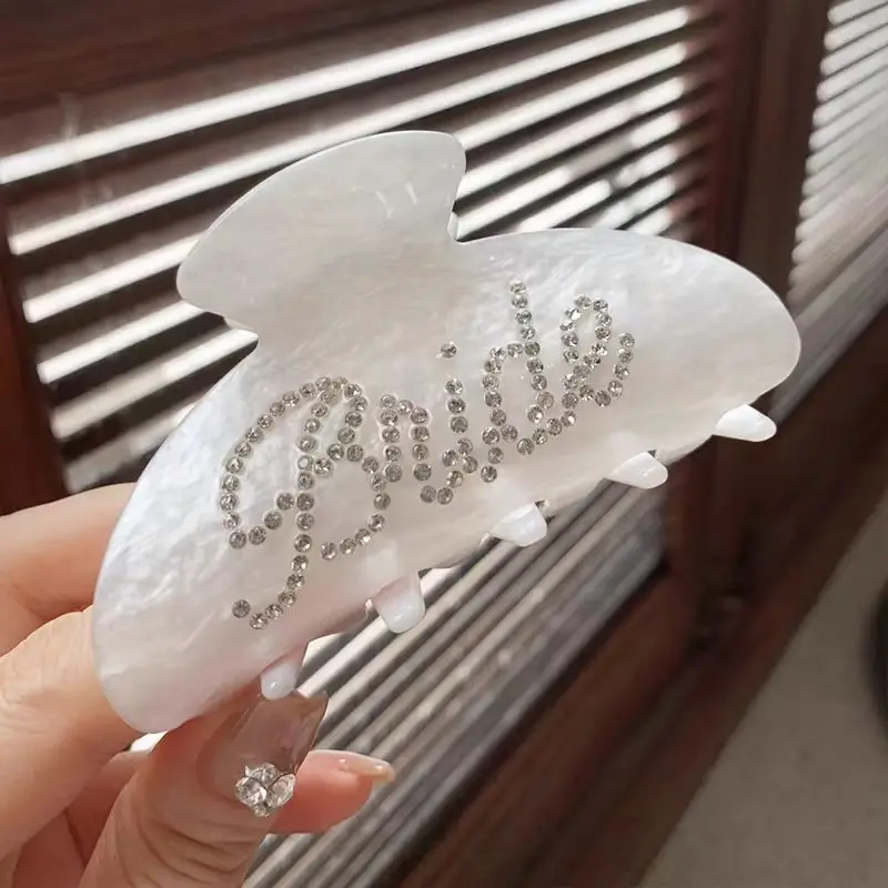 1pc Bride Hair Clip White Acrylic With Rhinestone Bride For Bacheloreet Wedding Bride Party