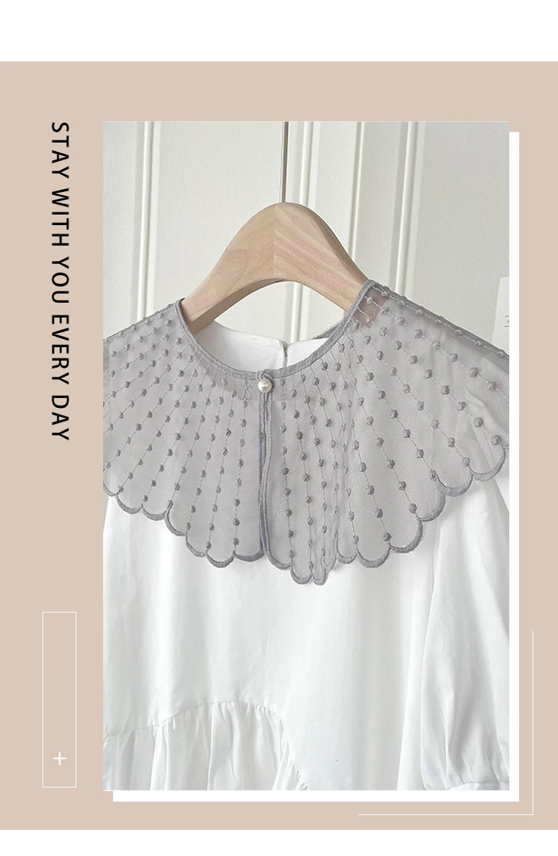 Detachable Fake Collar Fashion Lace Decorative Shirt Dress Fake Collar Dickey Collar for Women Blouse