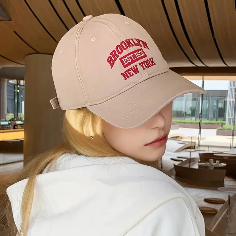 Adjustable Brooklyn NY Logo Embroidered Baseball Cap For Women & Men, Lightweight And Breathable Sport Cap