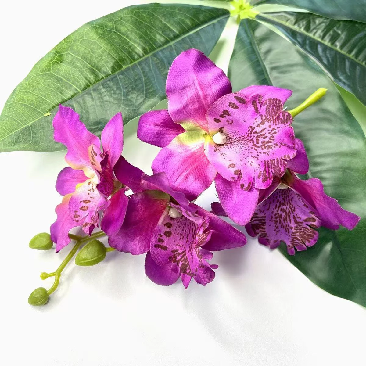 1pc Thai Orchid Hairpin Head Flower, Fairy Flower Headwear, Bride Bridesmaid Hair Coiled Side Clip, Suitable for Vacation