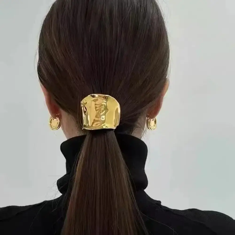Horsetail Holder Retro Metal Lava Hairpin Korean Hair Accessories Ponytail Holder Head Bands Headwear Hair Ties Women Lady Girl