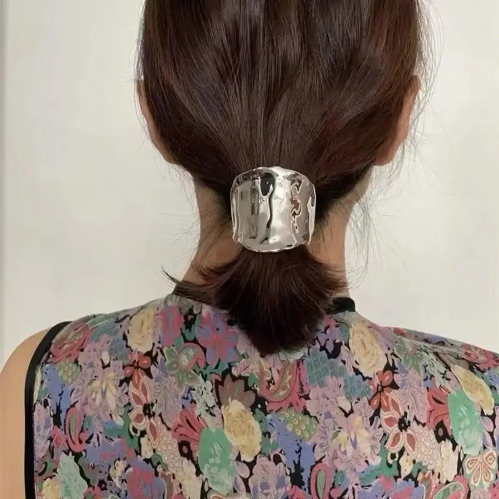 Horsetail Holder Retro Metal Lava Hairpin Korean Hair Accessories Ponytail Holder Head Bands Headwear Hair Ties Women Lady Girl
