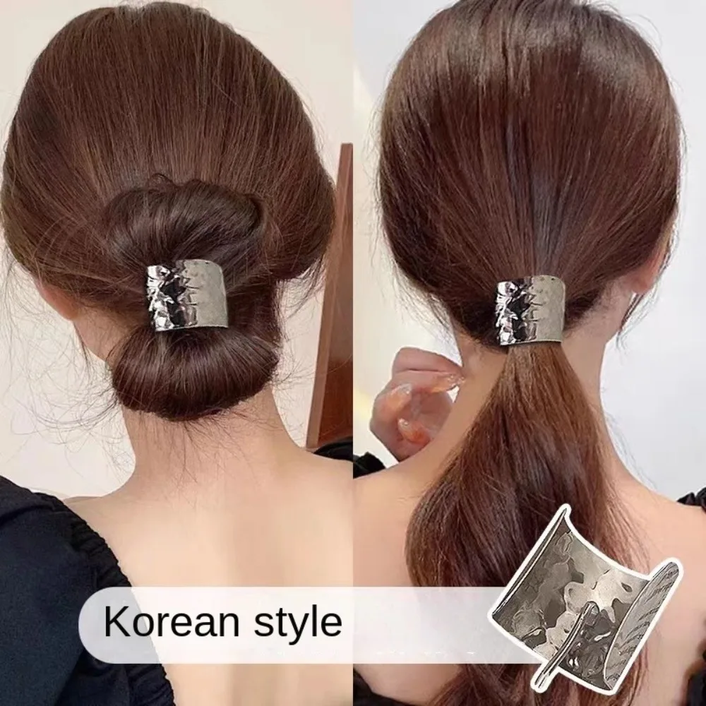 Horsetail Holder Retro Metal Lava Hairpin Korean Hair Accessories Ponytail Holder Head Bands Headwear Hair Ties Women Lady Girl