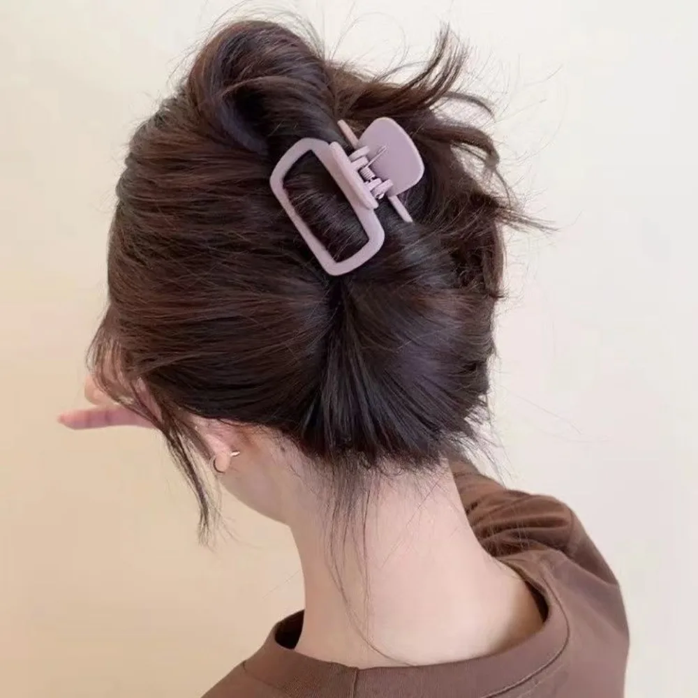 2pcs Women's Square Lightweight Hair Claw Clip Fashionable Elegant Hair Accessory Clip Suitable Hair Styling Makeup