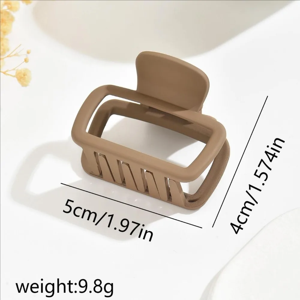 2pcs Women's Square Lightweight Hair Claw Clip Fashionable Elegant Hair Accessory Clip Suitable Hair Styling Makeup